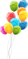 Farbglänzende Luftballons Hintergrundvektorillustration png