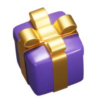 Realistic 3D Gift Box Cutout png