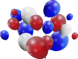 balões de ar. vermelho, azul, branco png
