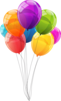 Farbglänzende Luftballons Hintergrundvektorillustration png