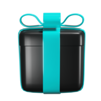 recorte de caja de regalo 3d realista png