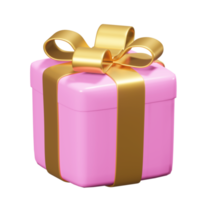 découpe de boîte cadeau 3d réaliste png