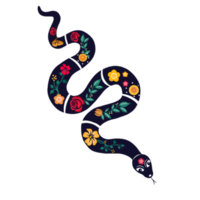 snake in folk style png