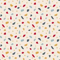 Terrazzo geometric textures. Abstract seamless patterns with colorful shapes. Creative vector illustration for backdrop, textile print, flooring vector illustration