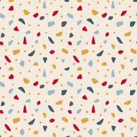 Terrazzo geometric textures. Abstract seamless patterns with colorful shapes. Creative vector illustration for backdrop, textile print, flooring vector illustration