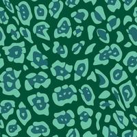 patrón vectorial sin costuras de piel de tonos verdes abstractos de jaguar. diseño de fondo, decoración textil, estampado animal. vector