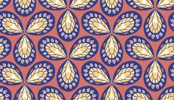 Seamless geometric pattern from shamrock with petal like butterfly wing abstract hand drawn vector illustration