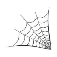 conception de toile d'araignée noire effrayante sur fond transparent. image d'halloween de quelques toiles d'araignées noires. ancienne silhouette de toile d'araignée effrayante de couleur noire. png