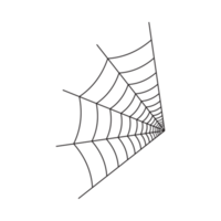 silueta de telaraña simple de halloween. vieja imagen de telaraña con color negro. diseño de Halloween de la telaraña negra sobre un fondo transparente.