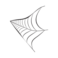 silueta de telarañas de miedo de halloween png. diseño de halloween de una telaraña negra. vieja imagen de telaraña aterradora en color negro. png