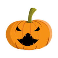 Halloween spooky pumpkin PNG with black and yellow colors. Scary pumpkin lantern design on a transparent background. Spooky PNG image for Halloween.