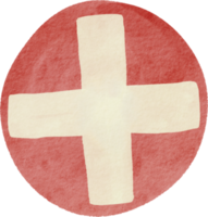 Cross red hospital medical png
