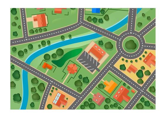 Map of suburb village