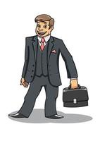 Young man with briefcase vector
