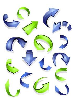 Glossy arrow icons