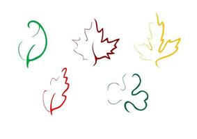 Set of leaves icon vector