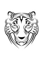 mascota cabeza de tigre vector