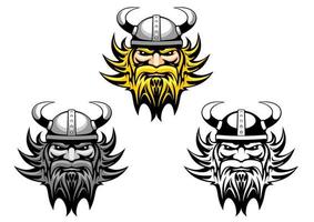 Ancient viking warrior mascot vector