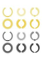 Set of laurel wreaths vector