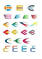 Alphabet letter E vector