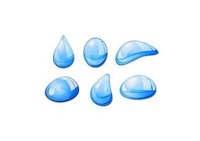 Clean water drops vector