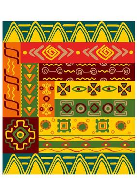 Ethnic patterns and ornaments