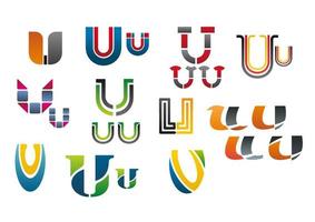 Alphabet letter U vector