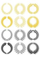 Set of laurel wreaths vector