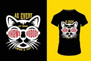 cat lover t shirt design vector