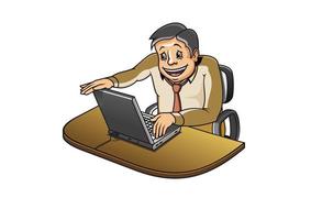 Young manager in office vector