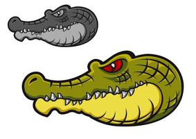 Danger cartoon crocodile vector