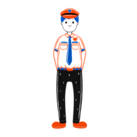 homme policier profession illustration png