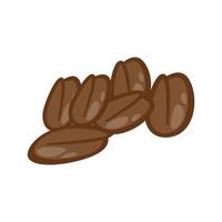 Coffee beans pile cartoon illustration.  Vector isolated on white background.