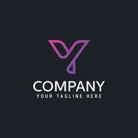 Vector graphic creative line alphabet symbol Letter Y Vector illustration logo design template