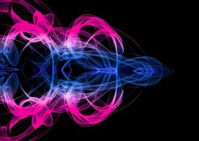 Abstract fractal shapes of glowing smoke. Futuristic background photo