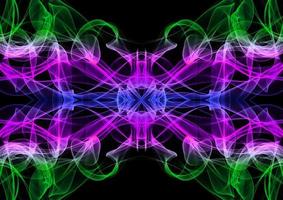 Abstract fractal shapes of glowing smoke. Futuristic background photo