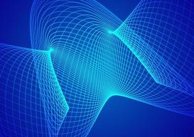 Abstract technology blue background wave lines background. Banner, poster or template elegant and modern curved lines. Communication technology concept photo