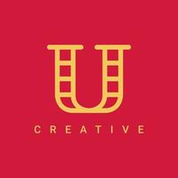 U Letter Icon Symbol Logo Design, Minimalist and Creative Line Type Logo Vector Design
