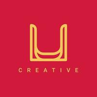 U Letter Icon Symbol Logo Design, Minimalist and Creative Line Type Logo Vector Design