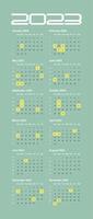 Monthly Calendar 2023 vector