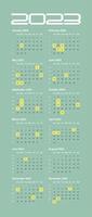 Monthly Calendar 2023 vector