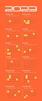 Monthly Calendar 2023