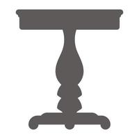 Cake stand in flat icon style. Empty tray for fruit and desserts. Vector silhouette