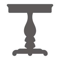 Cake stand in flat icon style. Empty tray for fruit and desserts. Vector silhouette