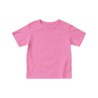 maquete de camiseta infantil rosa manga curta fundo transparente