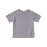 maquette de t-shirt pour enfants tempête violette à manches courtes fond transparent png