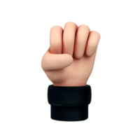 ilustração 3d do gesto de mão. renderização em 3D png