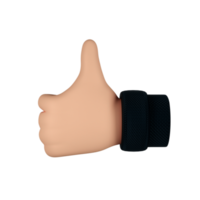 hand gest 3d illustration. 3d tolkning png