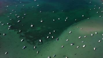 Luftaufnahme des Hafens von Formentera auf Ibiza video