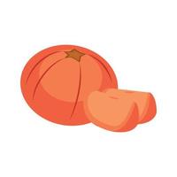 tomates en una ensalada para vegetarianos. sobre un fondo blanco, hay verduras. icono vector ilustración plana